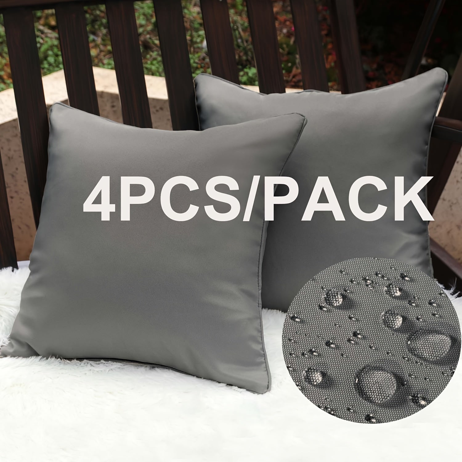 Outdoor Square Garden Cushion Cover for Patio Sofa Tent Decorative Throw Pillow Shell