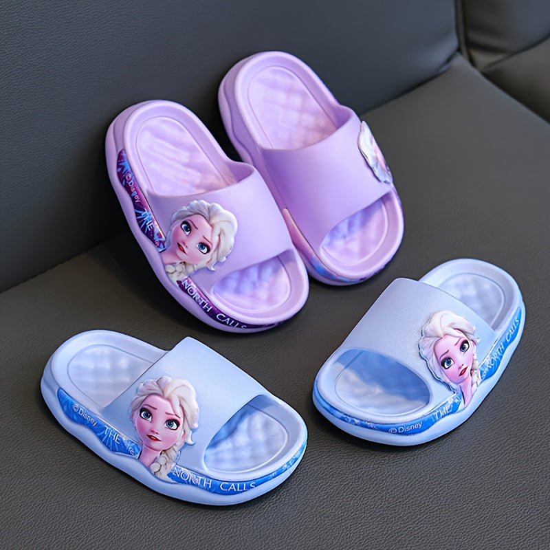 Children's Summer Slippers for Girls Cartoon Design Soft EVA Sole Open Toe Indoor Outdoor