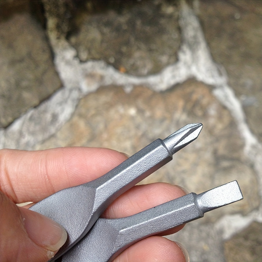 Мини-набор отверток в кармане с стальными крестовыми и плоскими головками, портативный инструмент для ремонта на ключе, для кемпинга на открытом воздухе, EDC