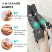 Heated Foot Leg and Calf Massager with Adjustable Straps Digital Display for Men and Women