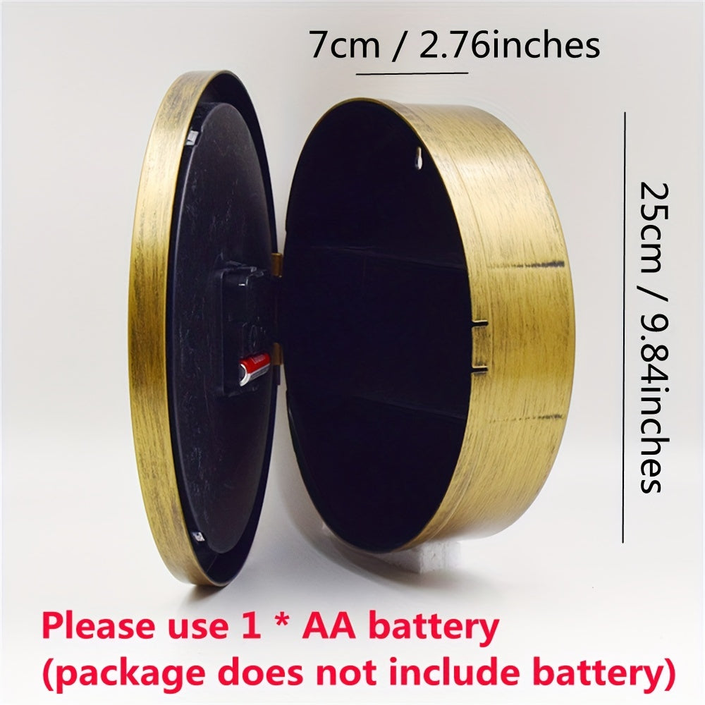Часы настенные золотые и белые с коробкой для хранения, 25 см.
