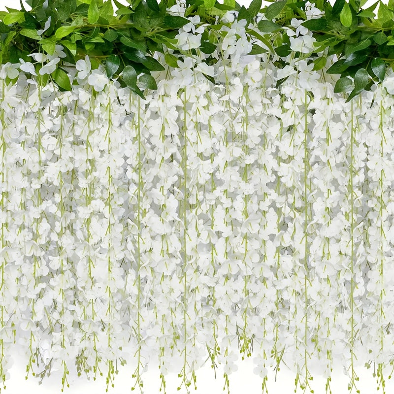 Set of 4 Wisteria Fake Flower Garlands 8.78 M for Home Decor Gardens Weddings