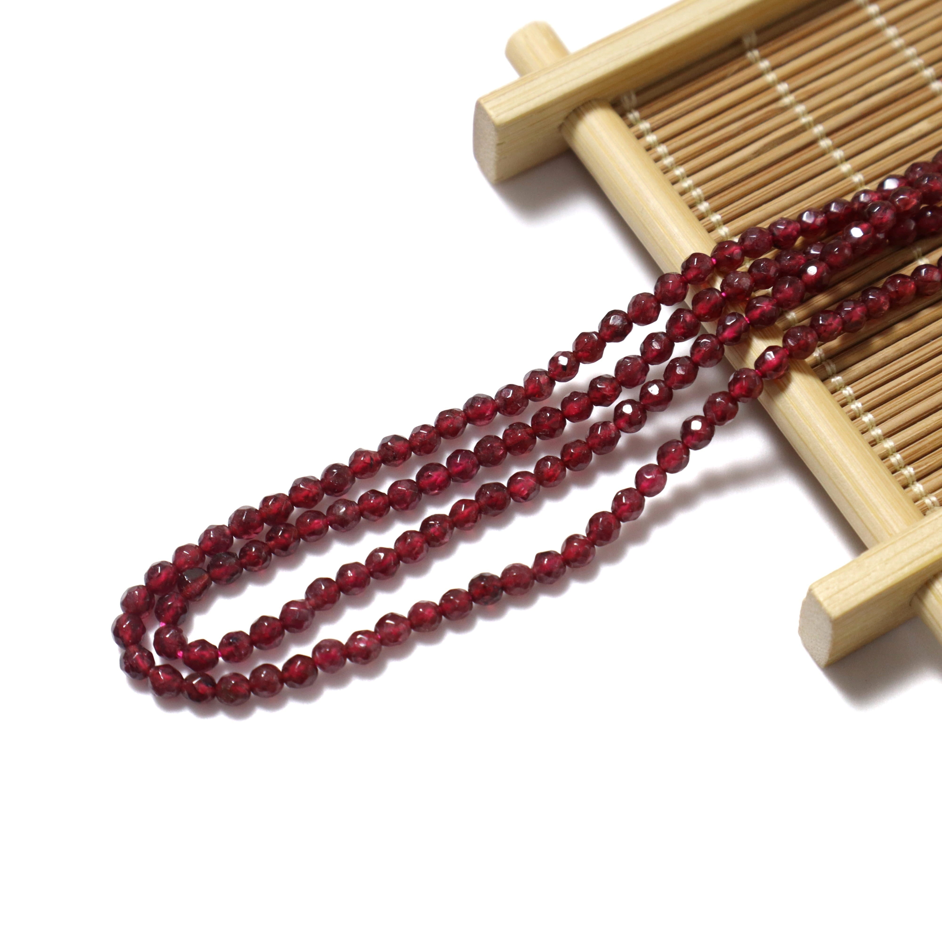 Sun'iy zargarlik DIY bilaguzuk va uzuk to'plami, garnet kristalli va tilla bilan