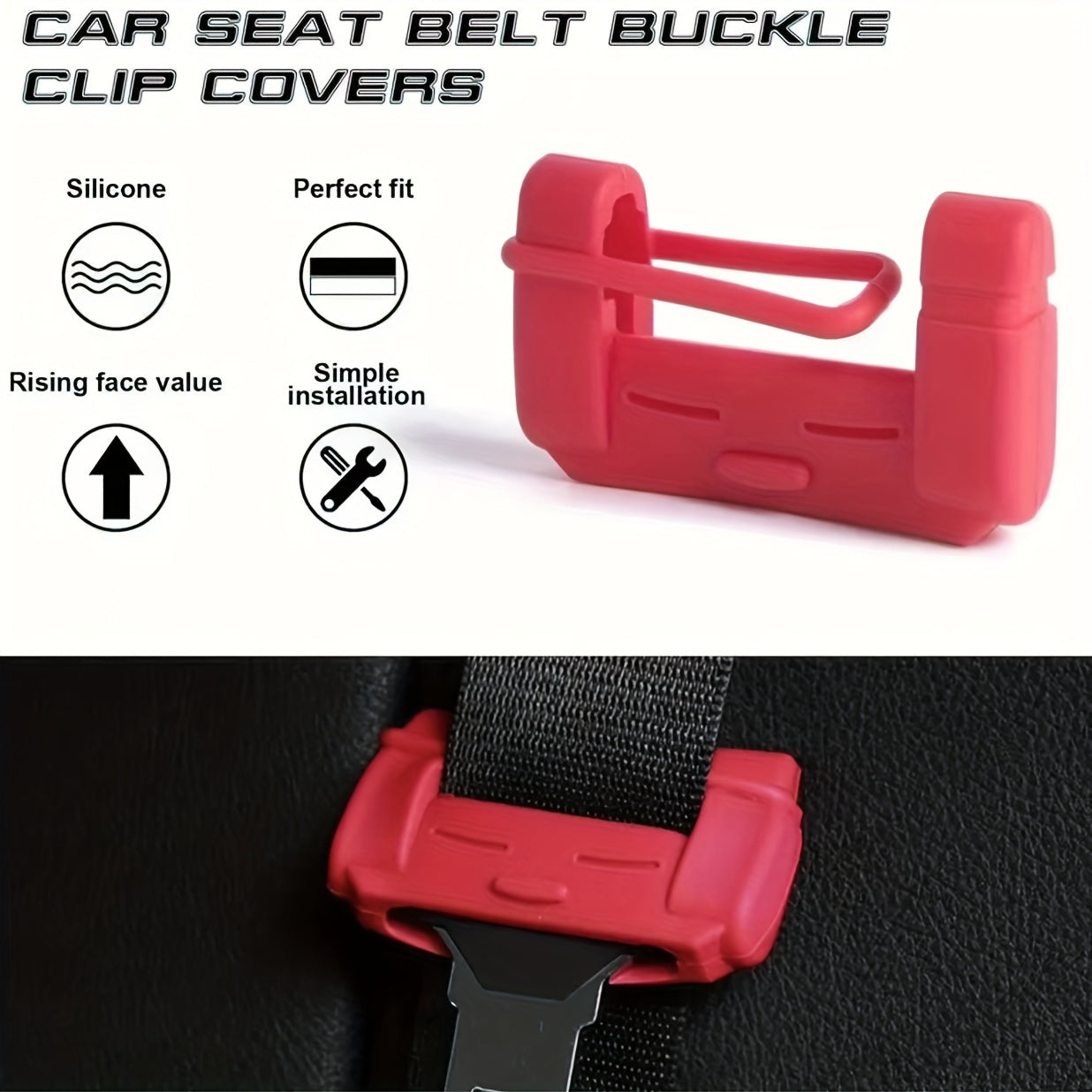 Silicone Car Seat Belt Buckle Protector Anti-Scratch Cover for Safety
