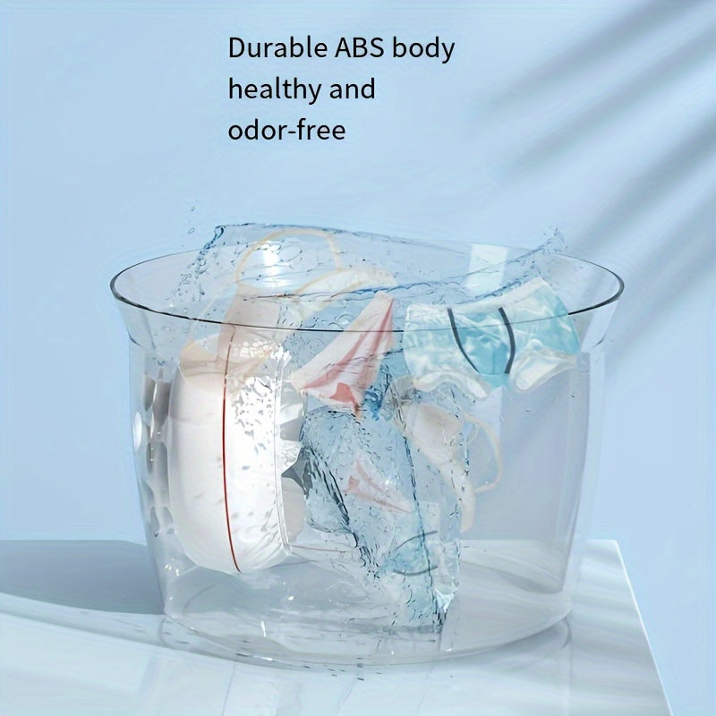 Mini portativ plastik paypoqlar va ichki kiyimlar uchun yuvish mashinasi, batareya kiritilmagan.