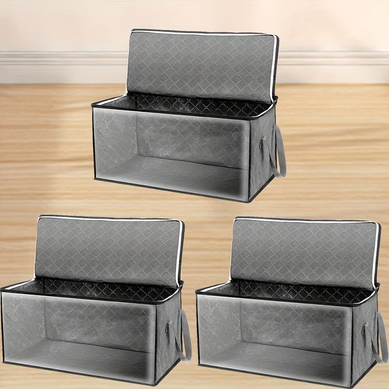 Foldable Storage Boxes with Transparent Window and Handles for Closet Dorm Home Organization