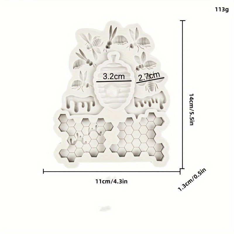 Силиконовая форма для выпечки с рисунком пчелы и сот — идеально подходит для самостоятельного изготовления шоколада, помадки и конфет, а также для креативного украшения тортов замысловатыми узорами в виде пчел.