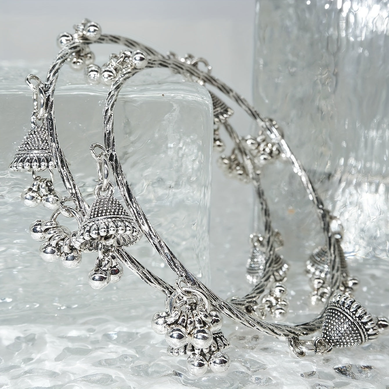 Women's Gold Zinc Alloy Bell Bracelet with Pearl Heel Jewelry