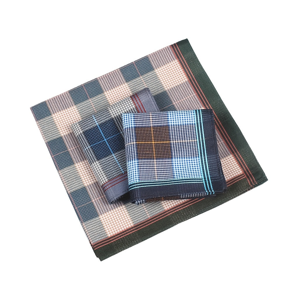 Paquete de 6 pañuelos de algodón a cuadros para hombre, suaves, para sudadera, regalo