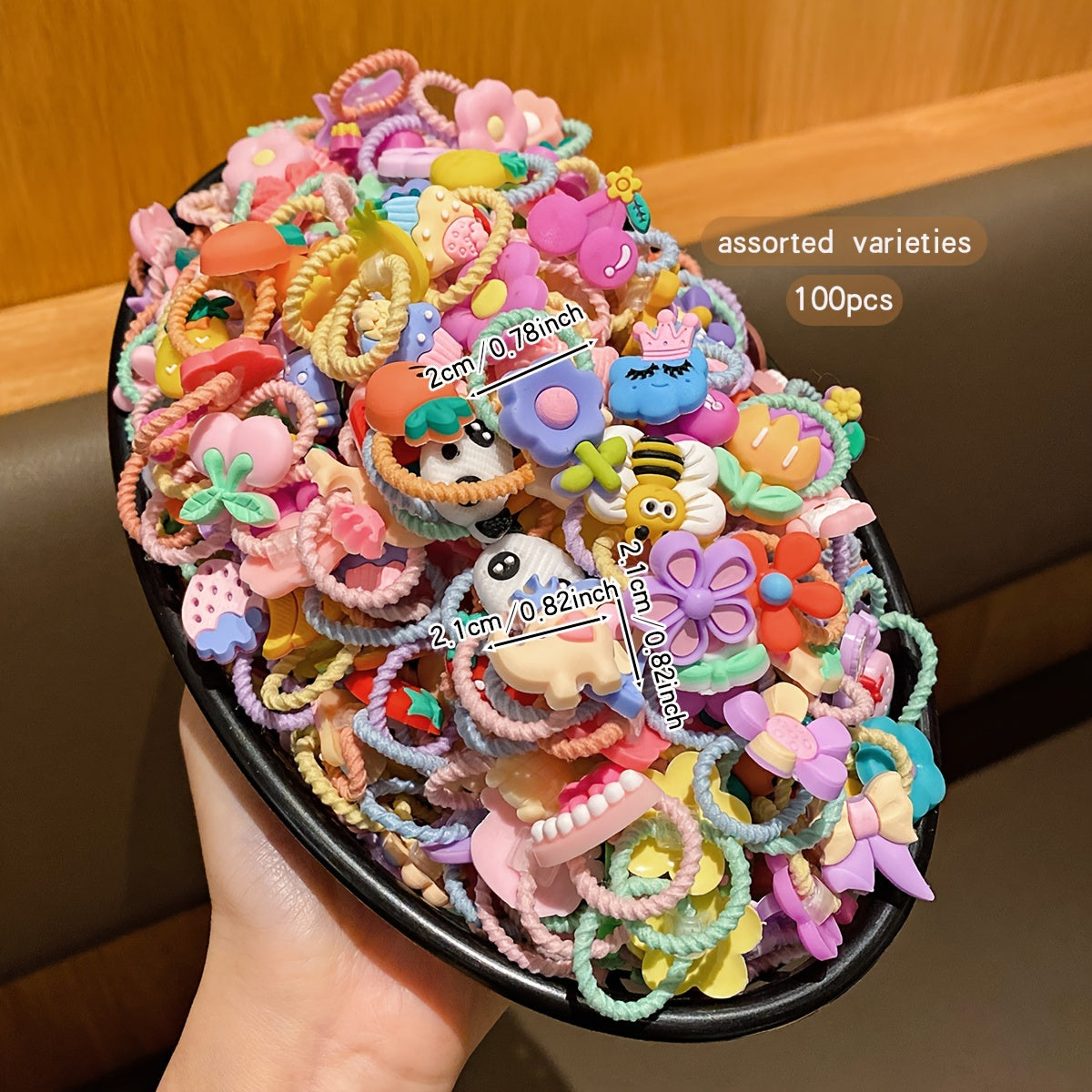 100 ta qiziqarli multfilm elastik soch bog'ichlari, o'smirlar uchun, kundalik foydalanish uchun ko'p maqsadli bir xil rangli soch bog'ichlari, barcha mavsumlar uchun sintetik kauchuk soch aksessuarlar.