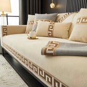 Bohemian Chenille Sofa Cover All Season Non-Slip Pet-Friendly Modern Geometric Fits 1-4 Seaters