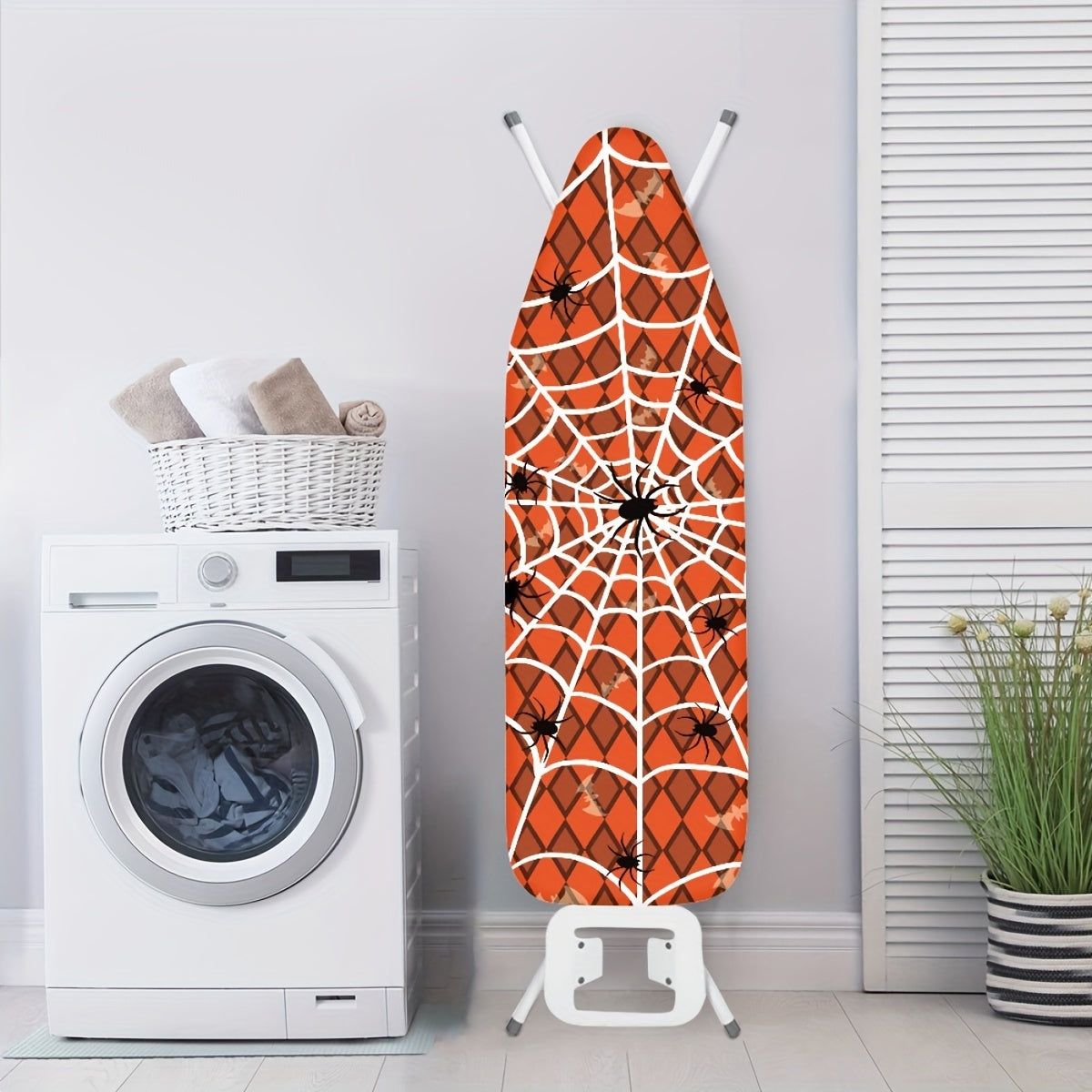 Ironing Board Cover with Elastic Edges for Standard Size Boards Dust Protection Halloween Decor