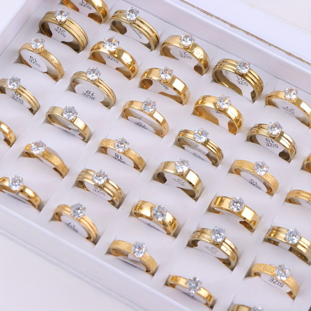 Unisex Stainless Steel Ring with 15-Color Enamel and Diamond Accents for Engagements