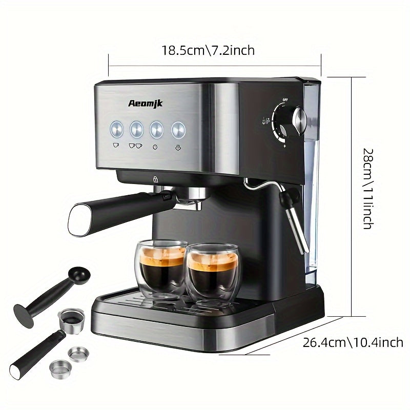 Stainless Steel Espresso Machine 20 Bar Coffee Maker with Thermometer