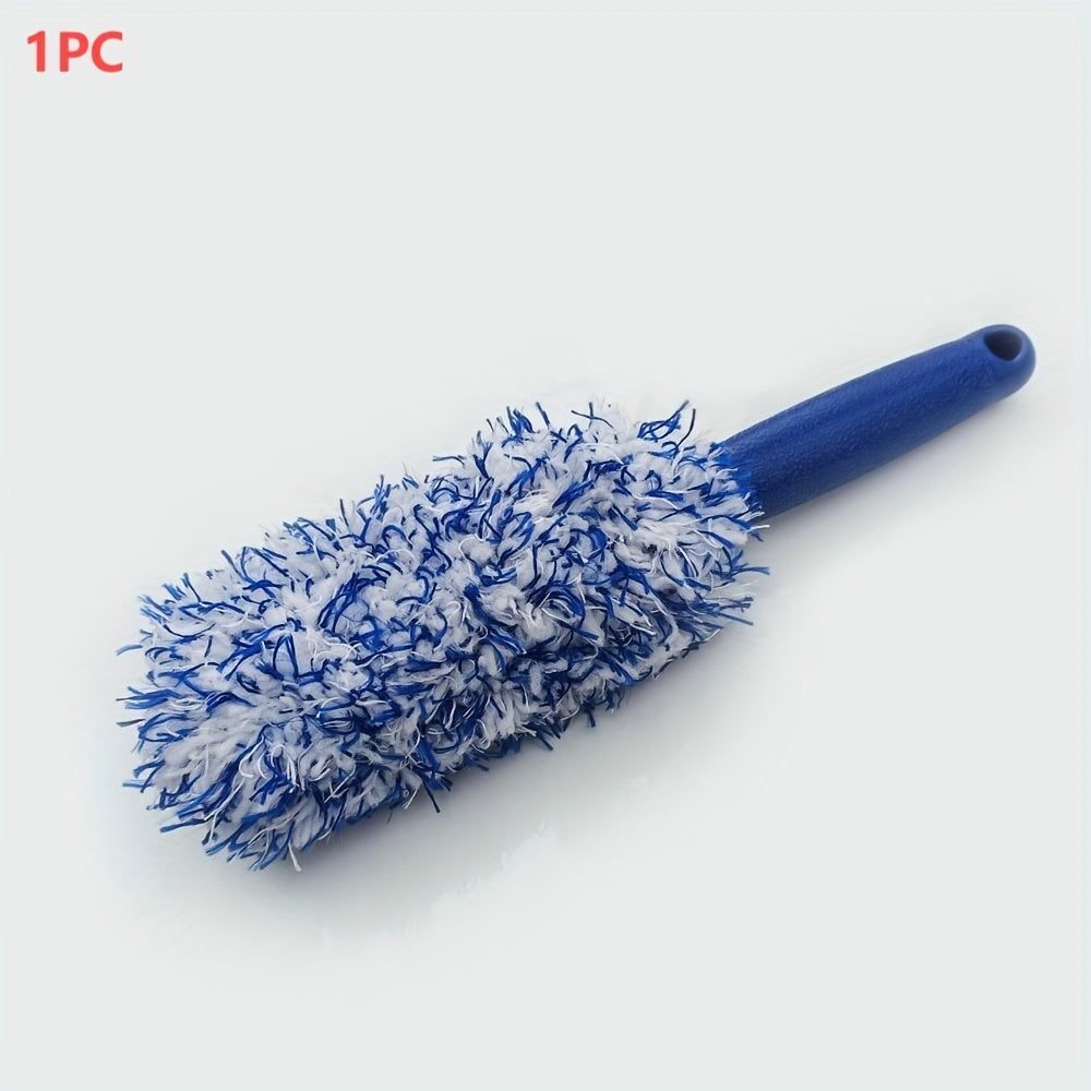 Microfiber Tire Cleaning Brush with Long Handle Car Wash Tool