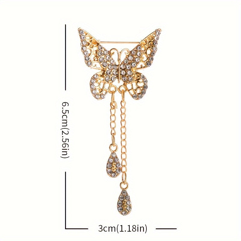Women's Butterfly Brooch Pendant for Elegant Dresses and Formal Wear