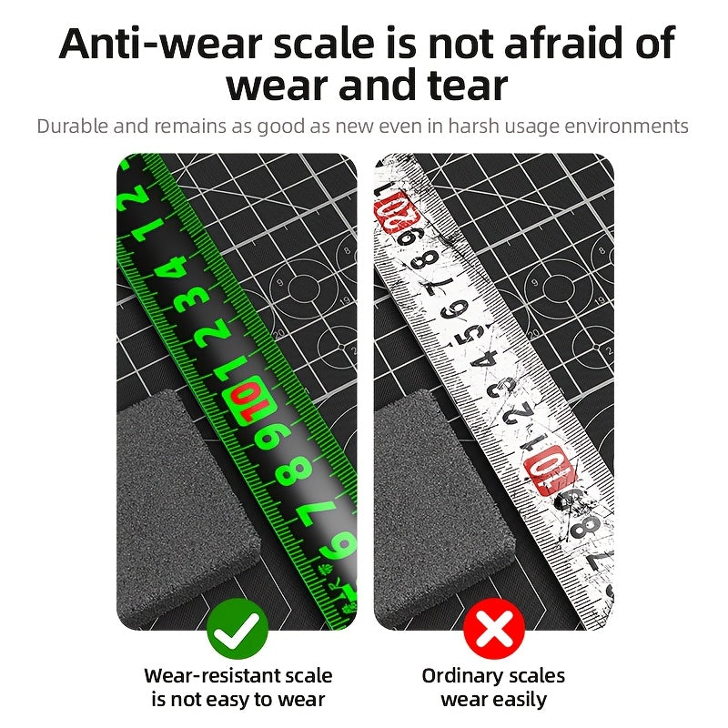 Digital Tape Measure Waterproof ABS Self-Locking Fluorescent Green 5 7.5 10.1 Meter