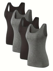 Women's Plus Size Tank Tops Breathable Stretchy Casual Workout Activewear