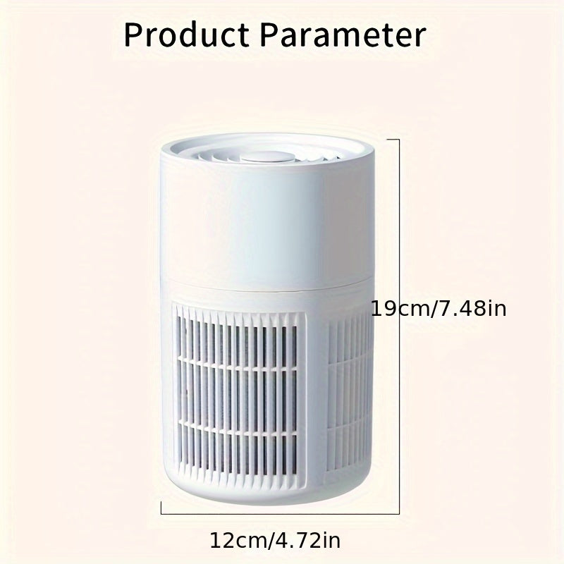 USB-Powered Air Purifier 360° Whole House HEPA Filter for Home Office