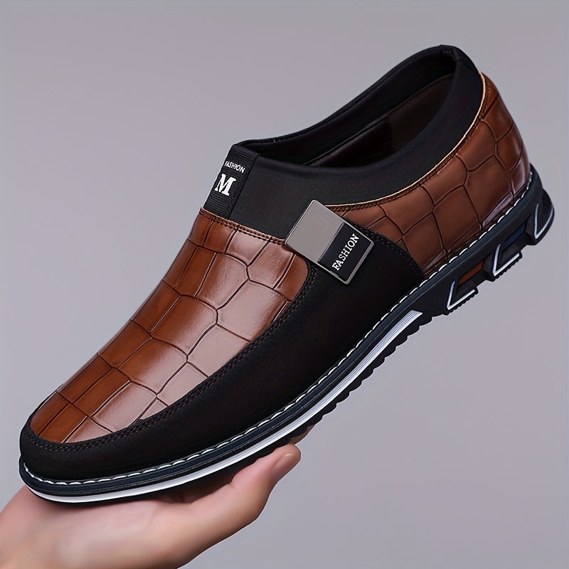 Men's Casual Slip-On Shoes Synthetic Microfiber Leather Rubber Sole Low Top Fall Spring