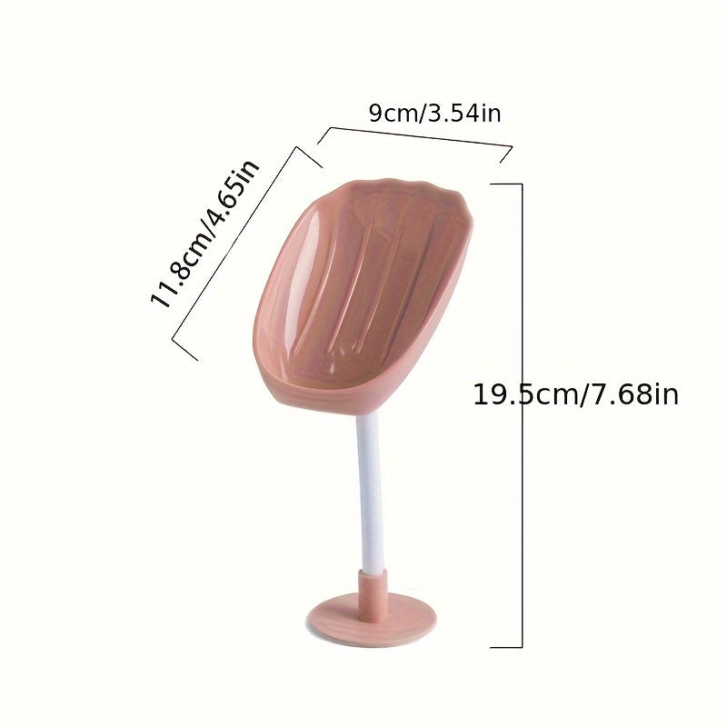 Jabonera con forma de concha en blanco, rosa y púrpura para organización del baño