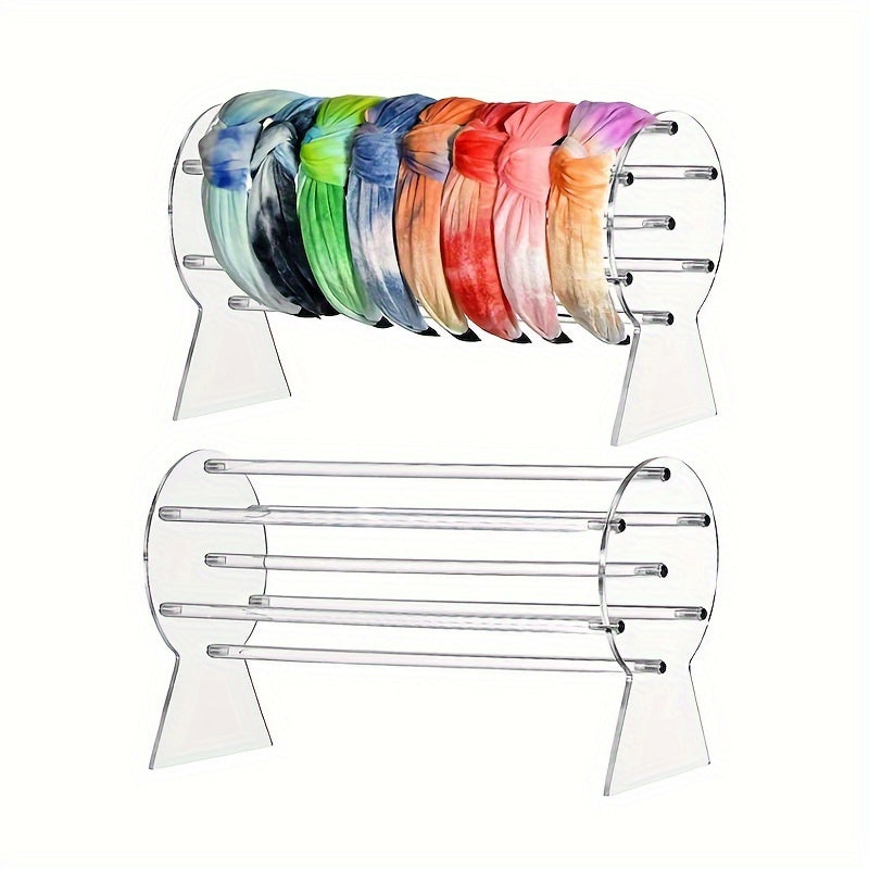 Acrylic Headband Display Stand for Hair Accessories Jewelry and Watches Clear Organizer
