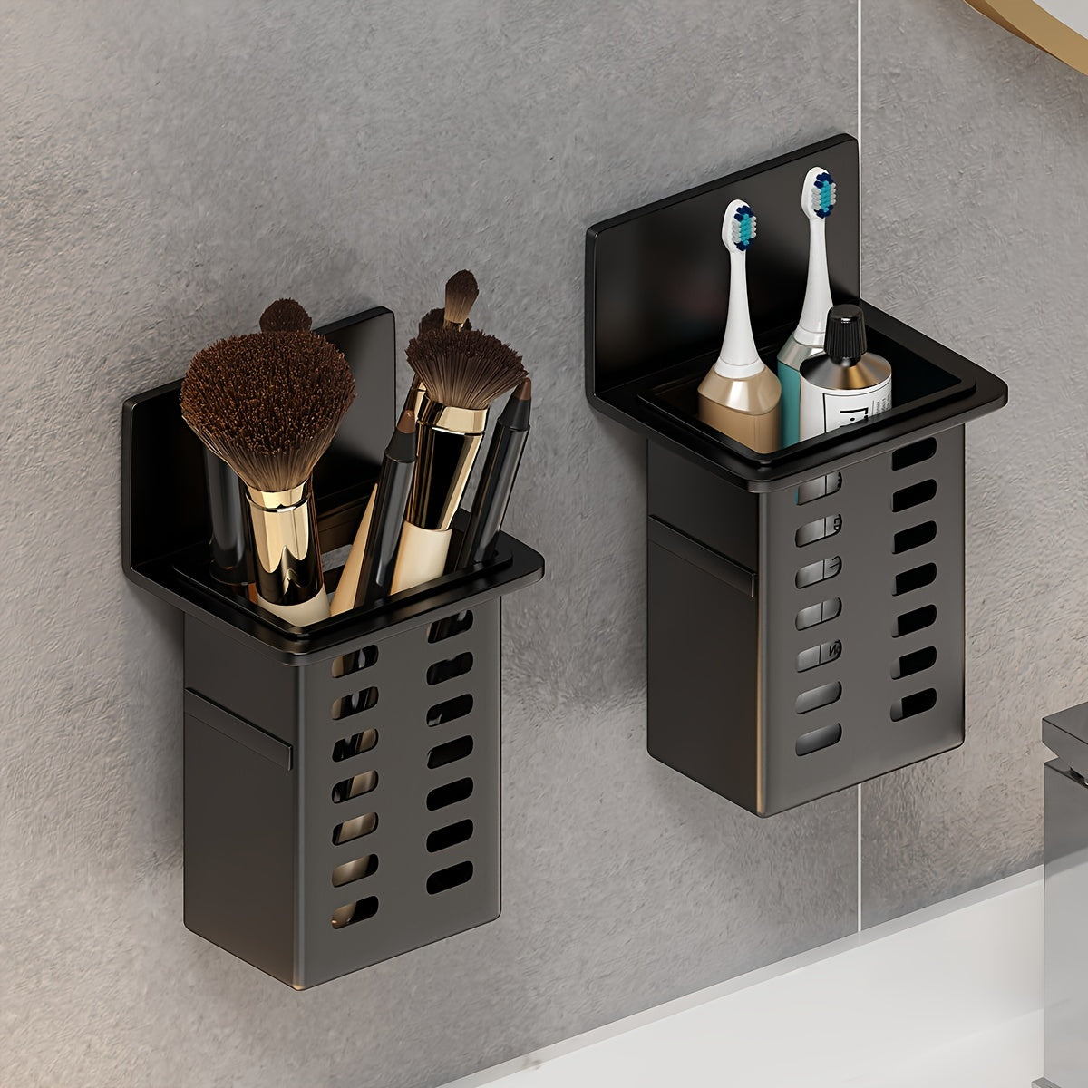Wall-Mounted Bathroom Storage Box for Makeup and Personal Items