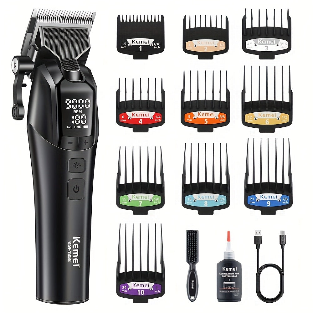 Cortapelos con recorte de precisión de 5 niveles, recargable por USB, para barberos y uso doméstico