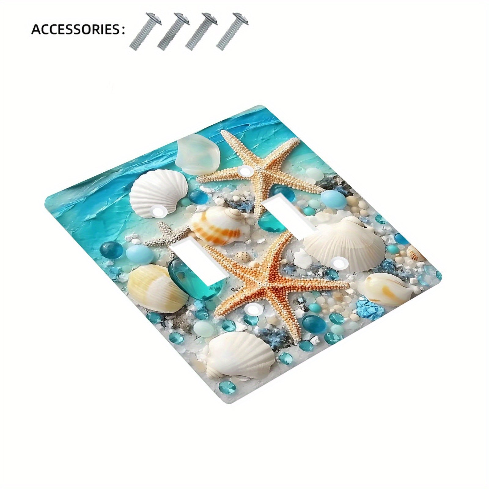 Starfish Wall Plate Unbreakable Polycarbonate Heat Fade Resistant No Electricity 1 or 2 Gang