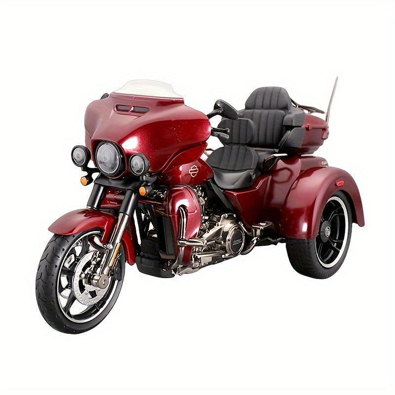 12 Scale Harley-Davidson CVO Tri Glide 2021 Trike Diecast Model Toy for Ages 3-6 Durable Plastic
