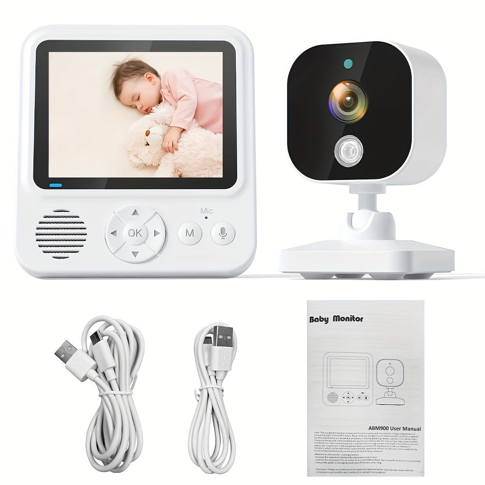 Baby Monitor with 7.11cm LCD Display 720p HD Video Wireless Night Vision Two-Way Audio