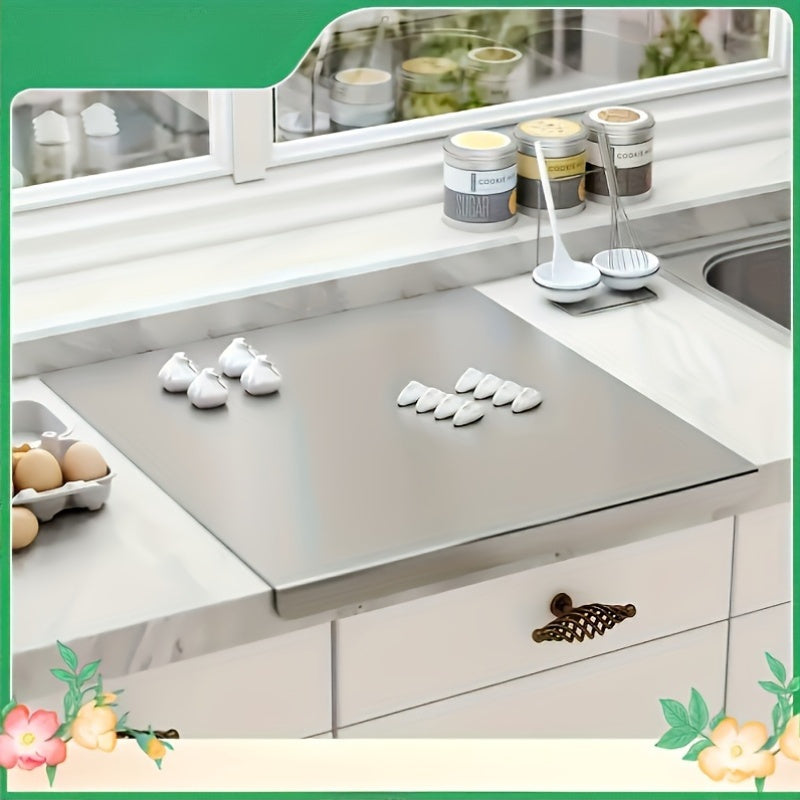 Stainless Steel Cutting Board Heavy Duty Non-Slip for Meat Fruits Vegetables 39.98cm x 49.99cm
