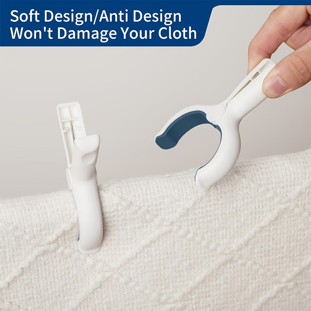 Heavy-Duty Plastic Clothes Pins Set for Towels, Clothes, and Blankets, 6 Pack