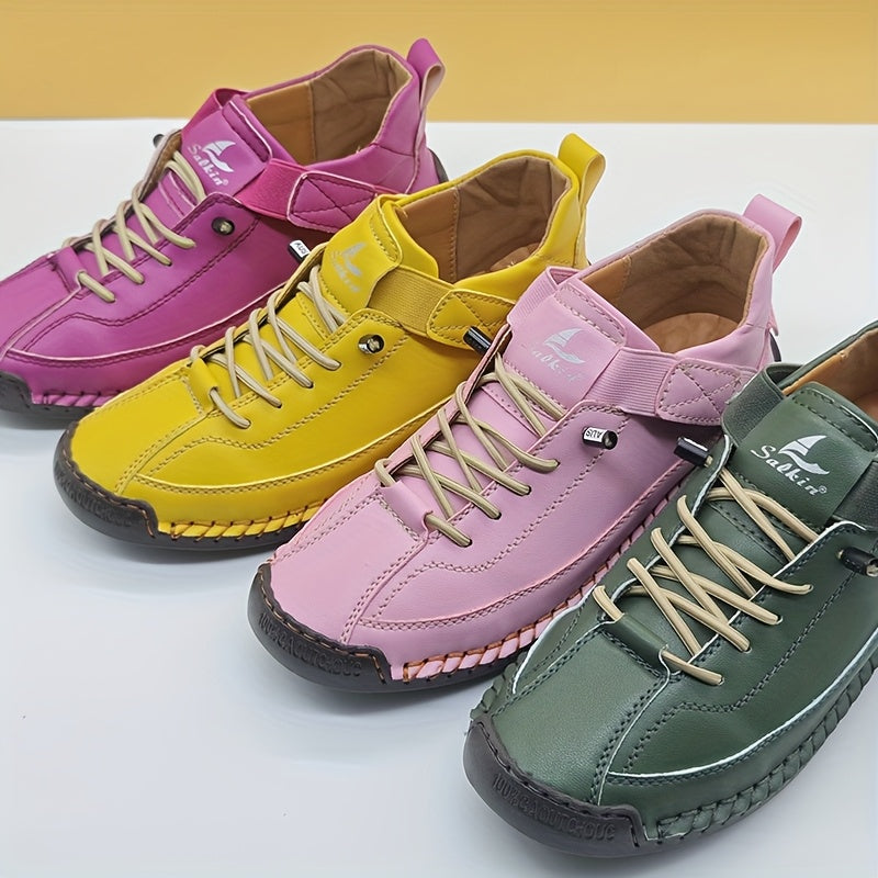 Women's Ankle Slip-On Boots Microfiber Casual Flat Heel All-Season