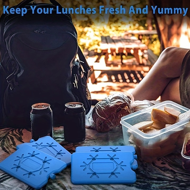 Set of 6 Reusable 200mL Ice Packs for Food Cooling Lunch Bags Picnics Camping