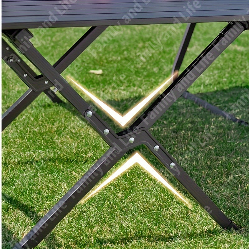 Extra-Wide 120cm Portable Folding Table for Camping and Picnics Sturdy Steel