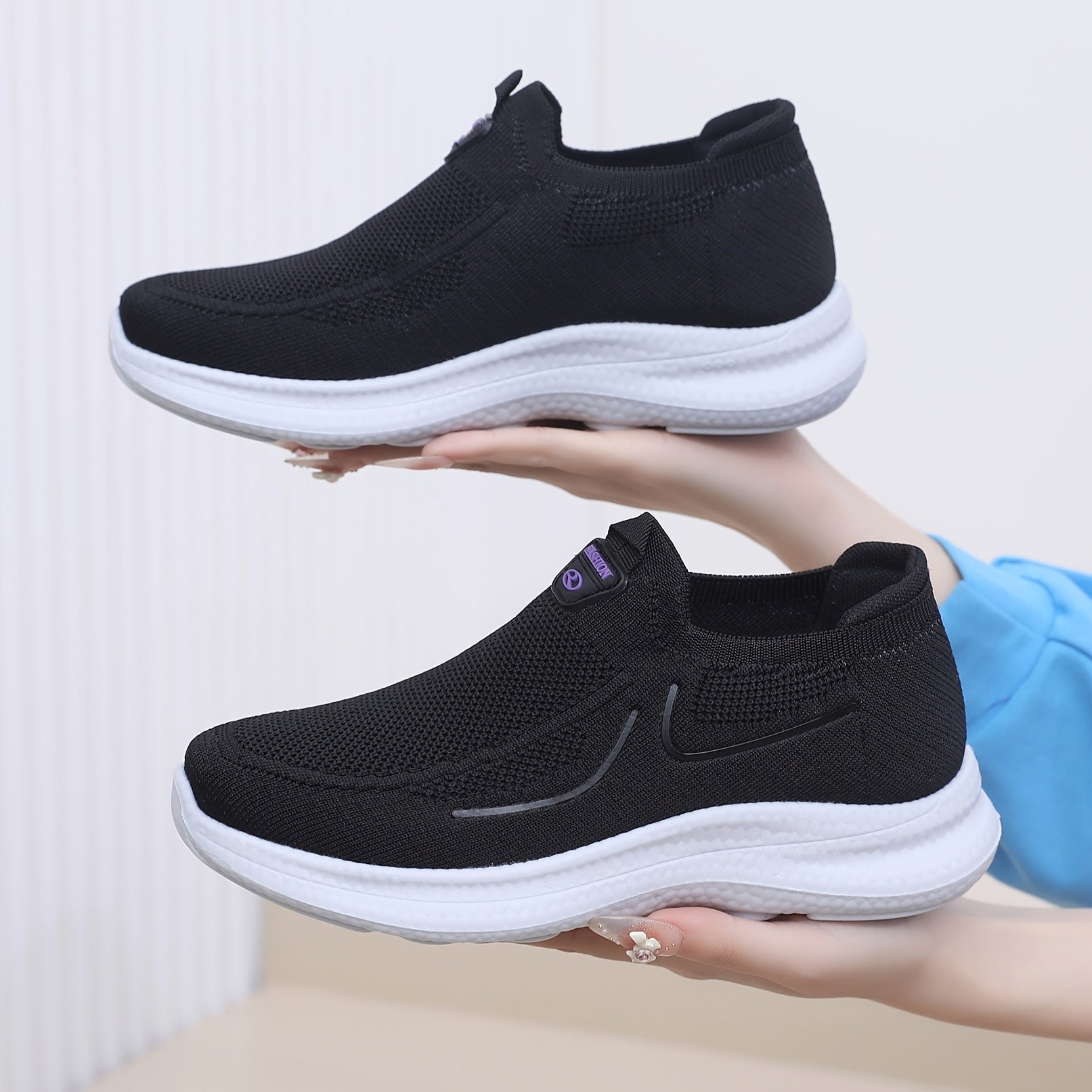 Women’s Slip-On Breathable Lightweight Sneakers with Sequins