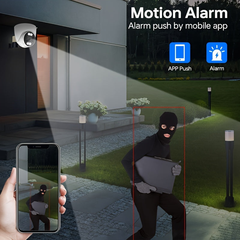 WiFi Dome Security Camera 1440P HD Night Vision Two-Way Audio Indoor Home Surveillance