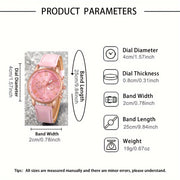 5 ta ayollar uchun Boho uslubidagi kvarts bilak soatlari, zink alloy korpuslar va charm kamarlar bilan