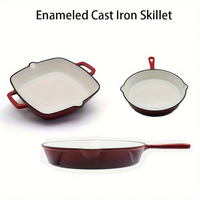 2 ta emallangan qumtaqli temir skiletlar to'plami, 25.4cm va 20.32cm, idish yuvish mashinasiga mos