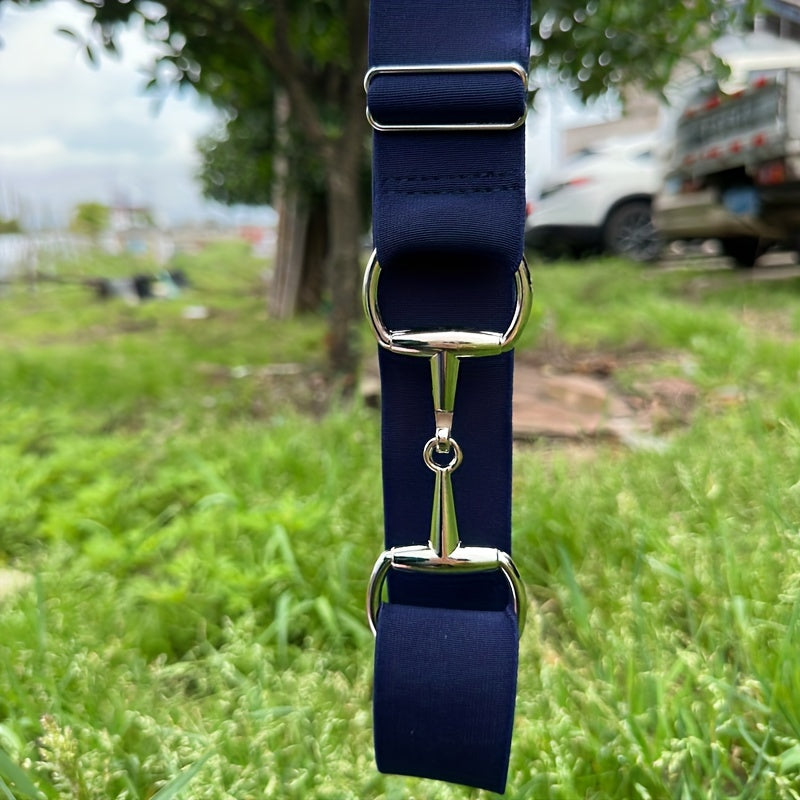 Women's Elastic Waist Belt with Metal Buckle Adjustable Stretchable Accessory