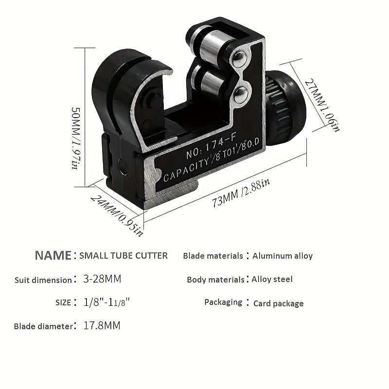 Универсальный инструмент для резки труб 3-28мм для стали, алюминия, меди, латуни