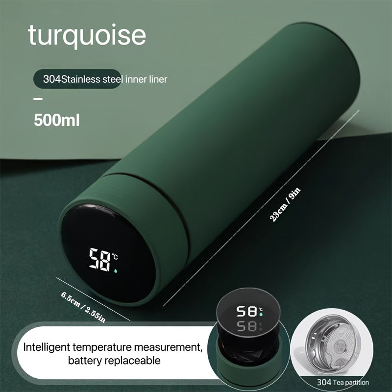 Insulated Stainless Steel Water Bottle with Tea and Water Separation for Men and Women