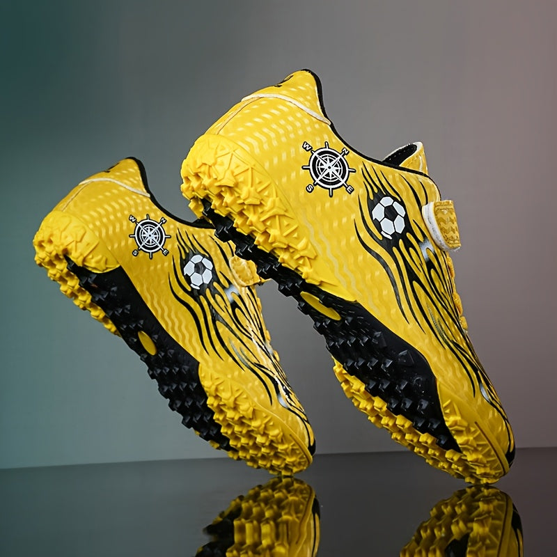 Boys' Breathable Non-Slip Soccer Shoes Blue White Geometric All-Season