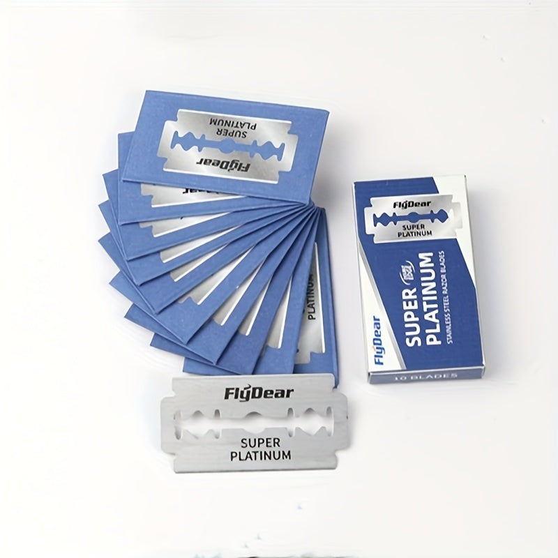 100 Pcs Stainless Steel Double Edge Safety Razor Blades for Classic Shaving