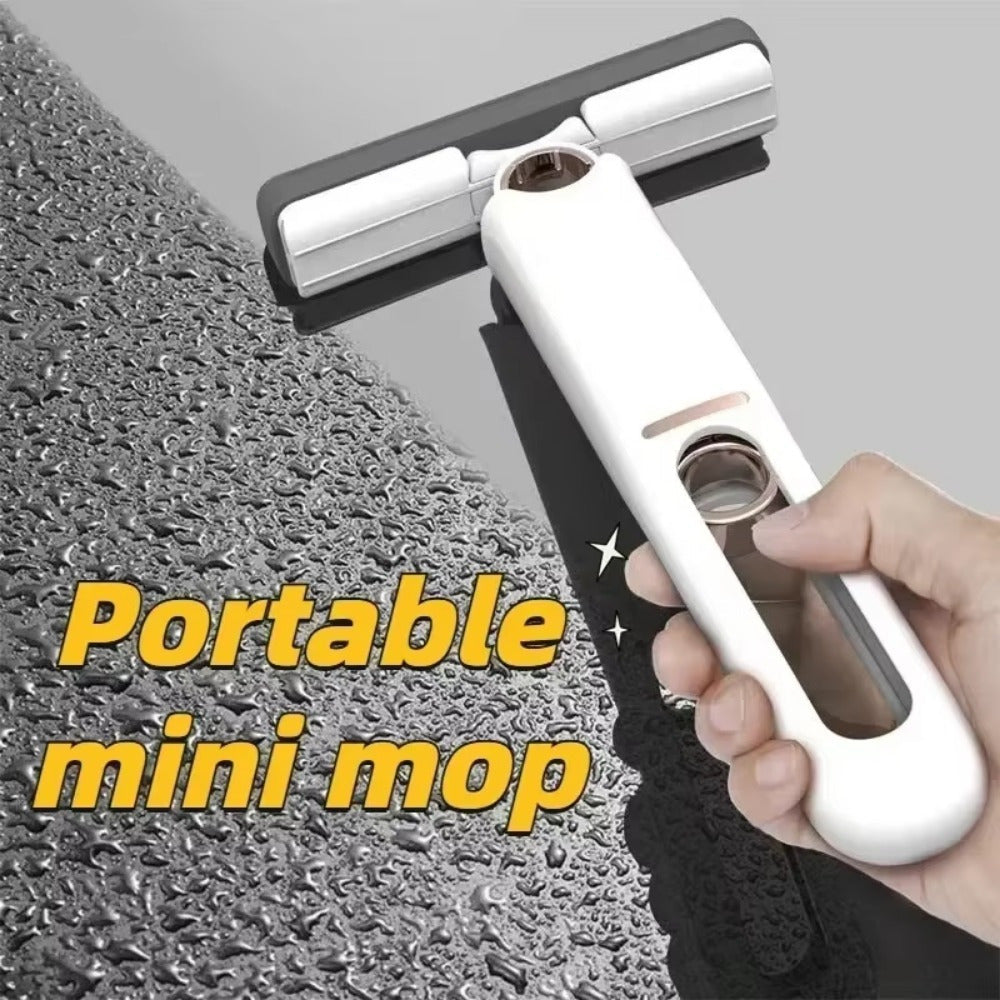 Set de mini trapeador portátil con cabezal de esponja ultraabsorbente para baño, cocina y ventanas