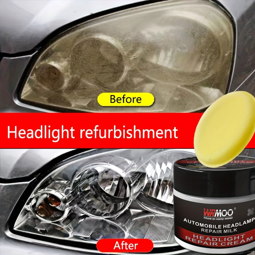 Car Light Restoration Kit Crystal Clear Scratch Remover Liquid Yellow Polish