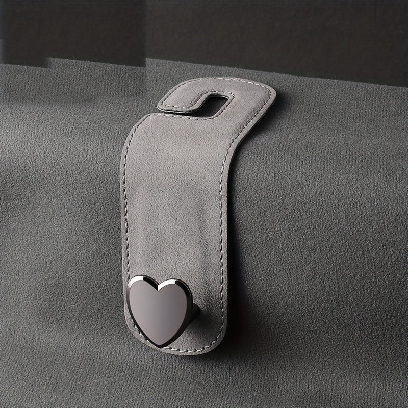 Gancho oculto en la parte trasera del asiento del coche para colgar objetos pequeños, de cuero PU, con almacenamiento en aleación de metal