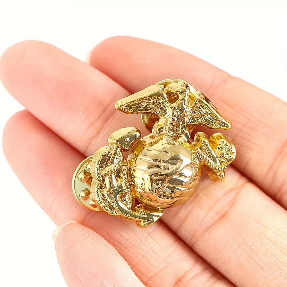Stainless Steel Marine Corps Eagle Lapel Pin Brooch for Attire Jacket Purse 2.5cm