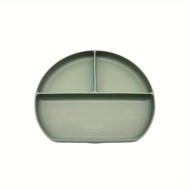 Bolalar uchun Silikon Stol to'plami, bo'lingan plita bilan, yiqilish va to'kilishdan himoya qilish uchun